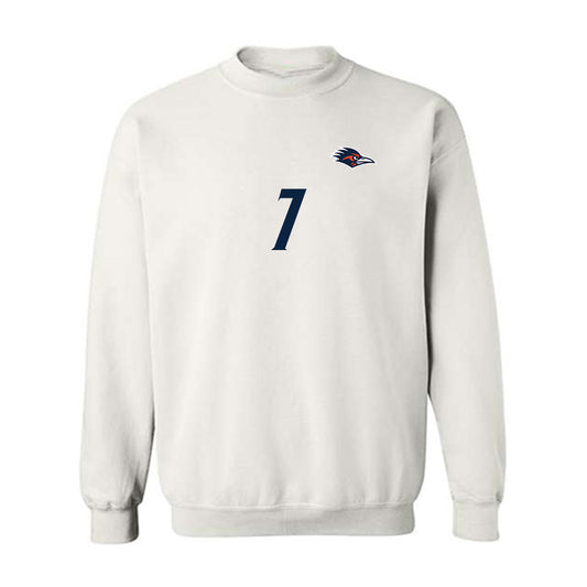 UTSA - NCAA Women's Soccer : Mikhaela Cortez - White Replica Shersey Sweatshirt