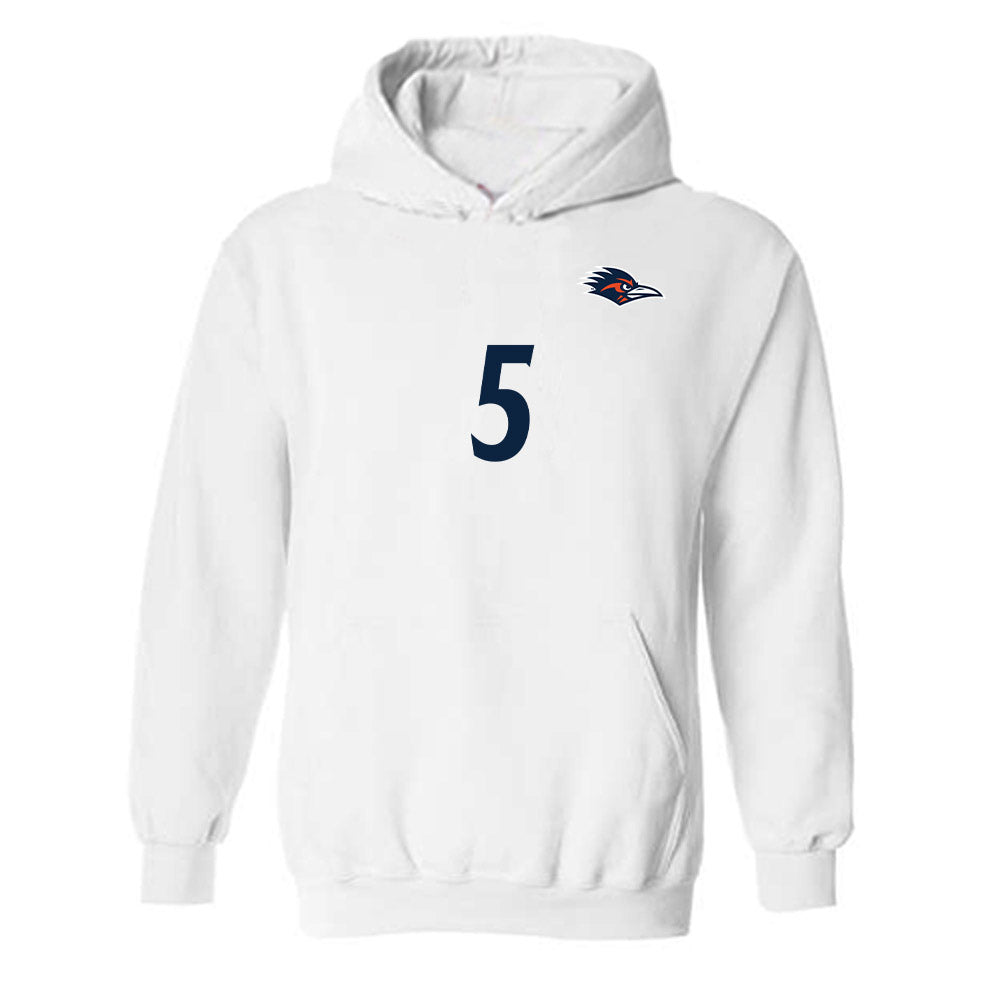 UTSA - NCAA Women's Soccer : Jordan Walker - White Replica Shersey Hooded Sweatshirt