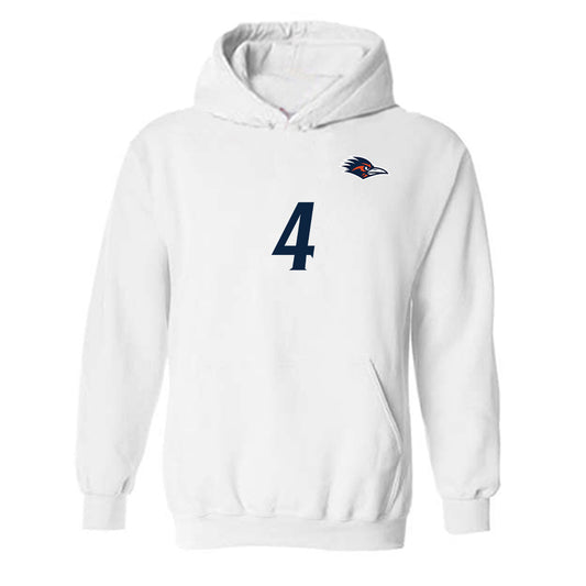 UTSA - NCAA Women's Soccer : Sophie Morrin - White Replica Shersey Hooded Sweatshirt