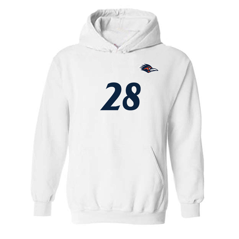 UTSA - NCAA Women's Soccer : Reagan Amberson - White Replica Shersey Hooded Sweatshirt