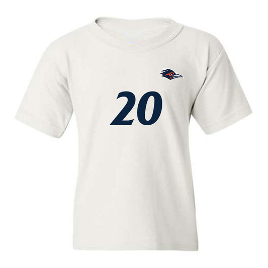 UTSA - NCAA Women's Soccer : Avery Chaney - White Replica Shersey Youth T-Shirt