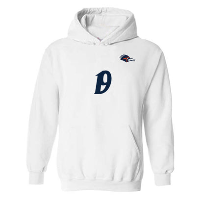 UTSA - NCAA Women's Soccer : Sabrina Hillyer - White Replica Shersey Hooded Sweatshirt