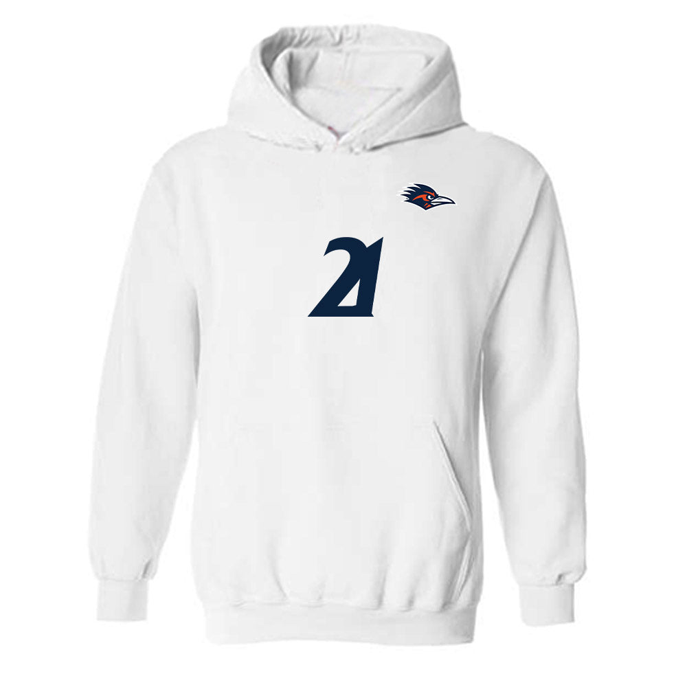 UTSA - NCAA Women's Soccer : Brittany Holden - White Replica Shersey Hooded Sweatshirt