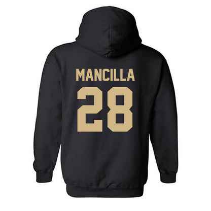 Wake Forest - NCAA Men's Soccer : Nicolas Mancilla - Black Replica Hooded Sweatshirt