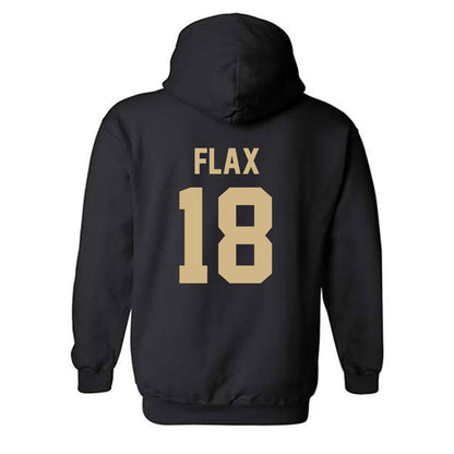 Wake Forest - NCAA Men's Soccer : Cooper Flax - Black Replica Hooded Sweatshirt