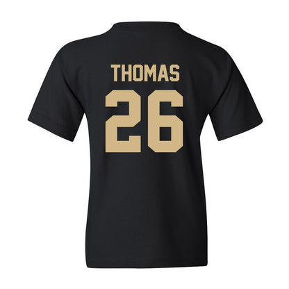 Wake Forest - NCAA Men's Soccer : Colin Thomas - Black Replica Youth T-Shirt