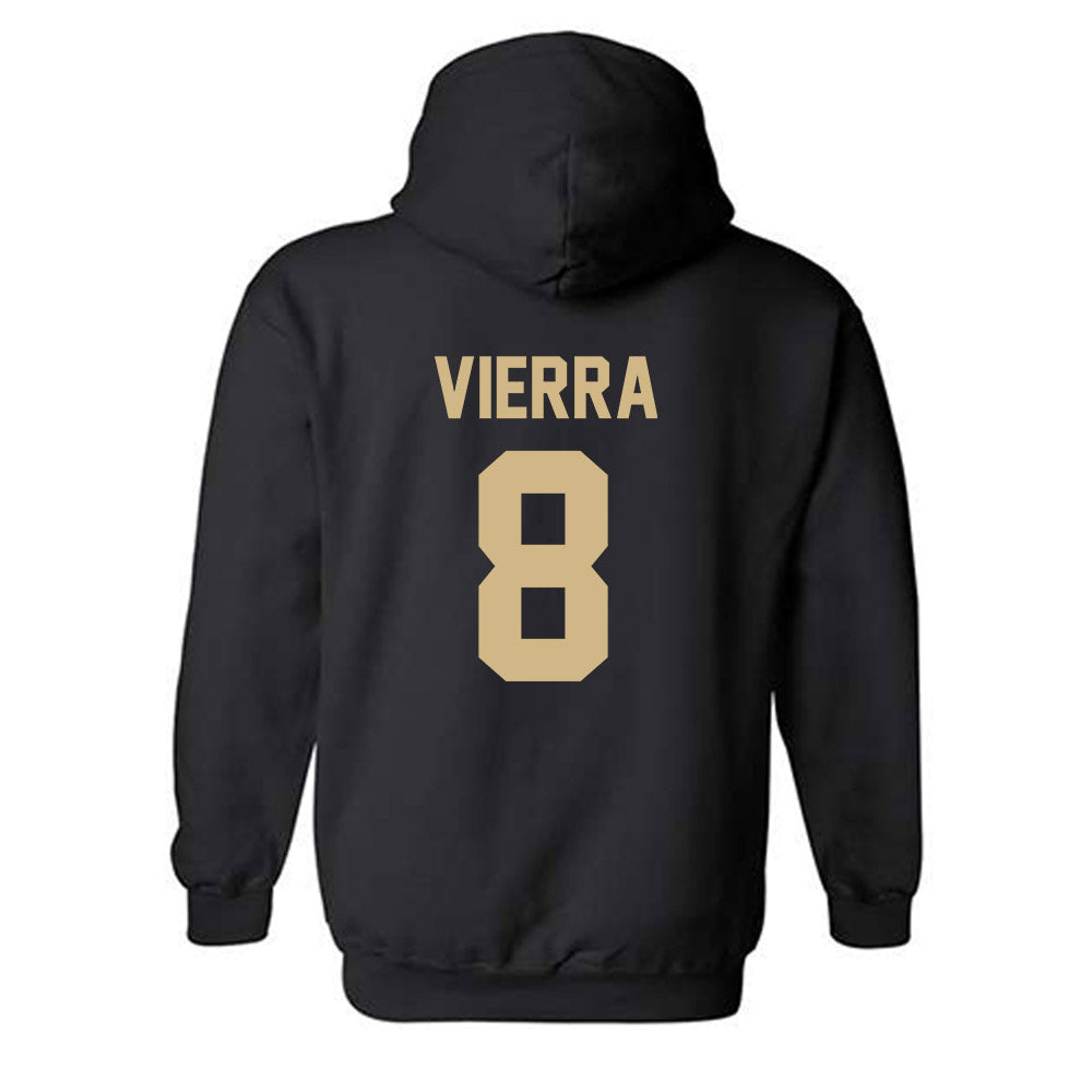 Wake Forest - NCAA Women's Soccer : Kristi Vierra - Black Replica Hooded Sweatshirt