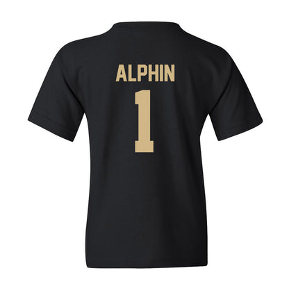 Wake Forest - NCAA Men's Soccer : Trace Alphin - Black Replica Youth T-Shirt