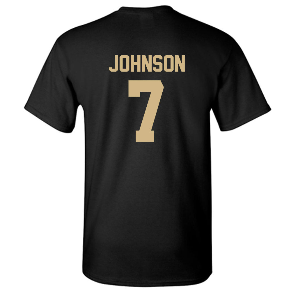 Wake Forest - NCAA Women's Soccer : Kristin Johnson - Black Replica Short Sleeve T-Shirt