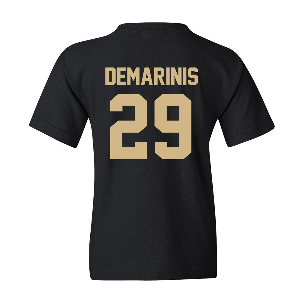 Wake Forest - NCAA Women's Soccer : Olivia DeMarinis - Black Replica Youth T-Shirt