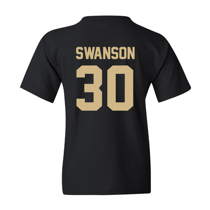Wake Forest - NCAA Women's Soccer : Anna Swanson - Black Replica Youth T-Shirt