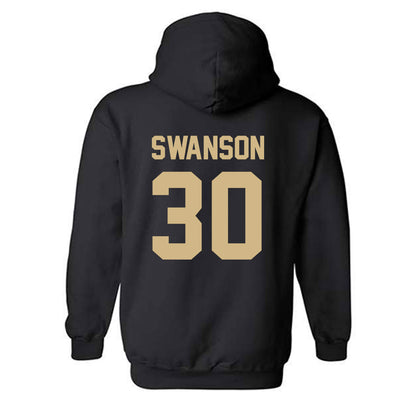Wake Forest - NCAA Women's Soccer : Anna Swanson - Black Replica Hooded Sweatshirt