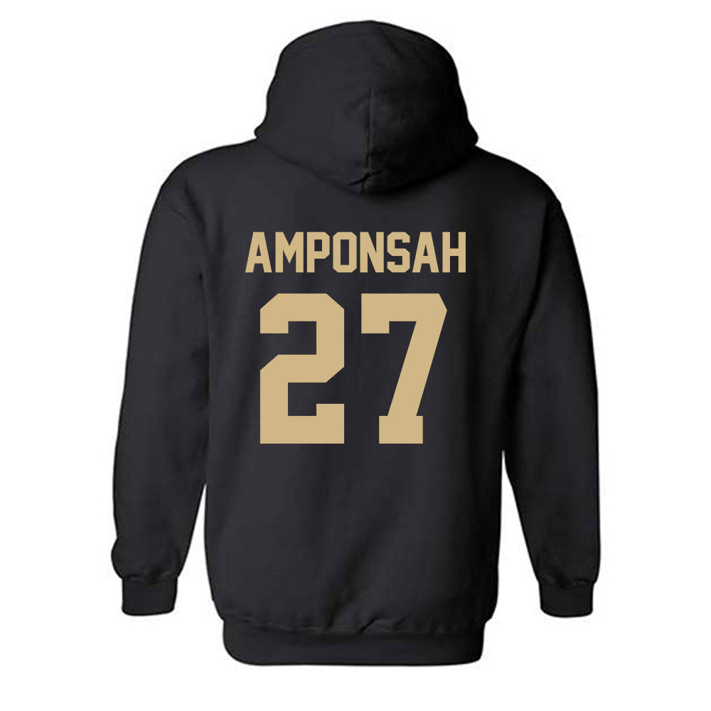 Wake Forest - NCAA Men's Soccer : Prince Amponsah - Black Replica Hooded Sweatshirt