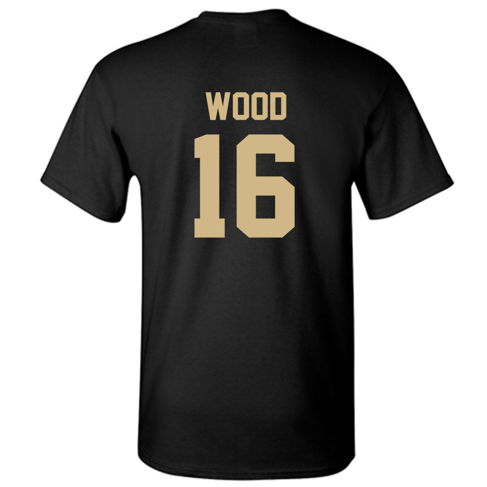 Wake Forest - NCAA Women's Soccer : Alex Wood - Black Replica Short Sleeve T-Shirt