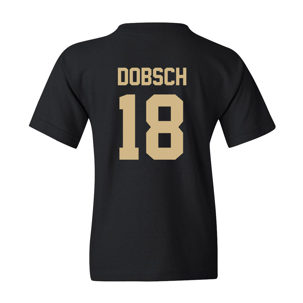 Wake Forest - NCAA Women's Soccer : Kate Dobsch - Black Replica Youth T-Shirt