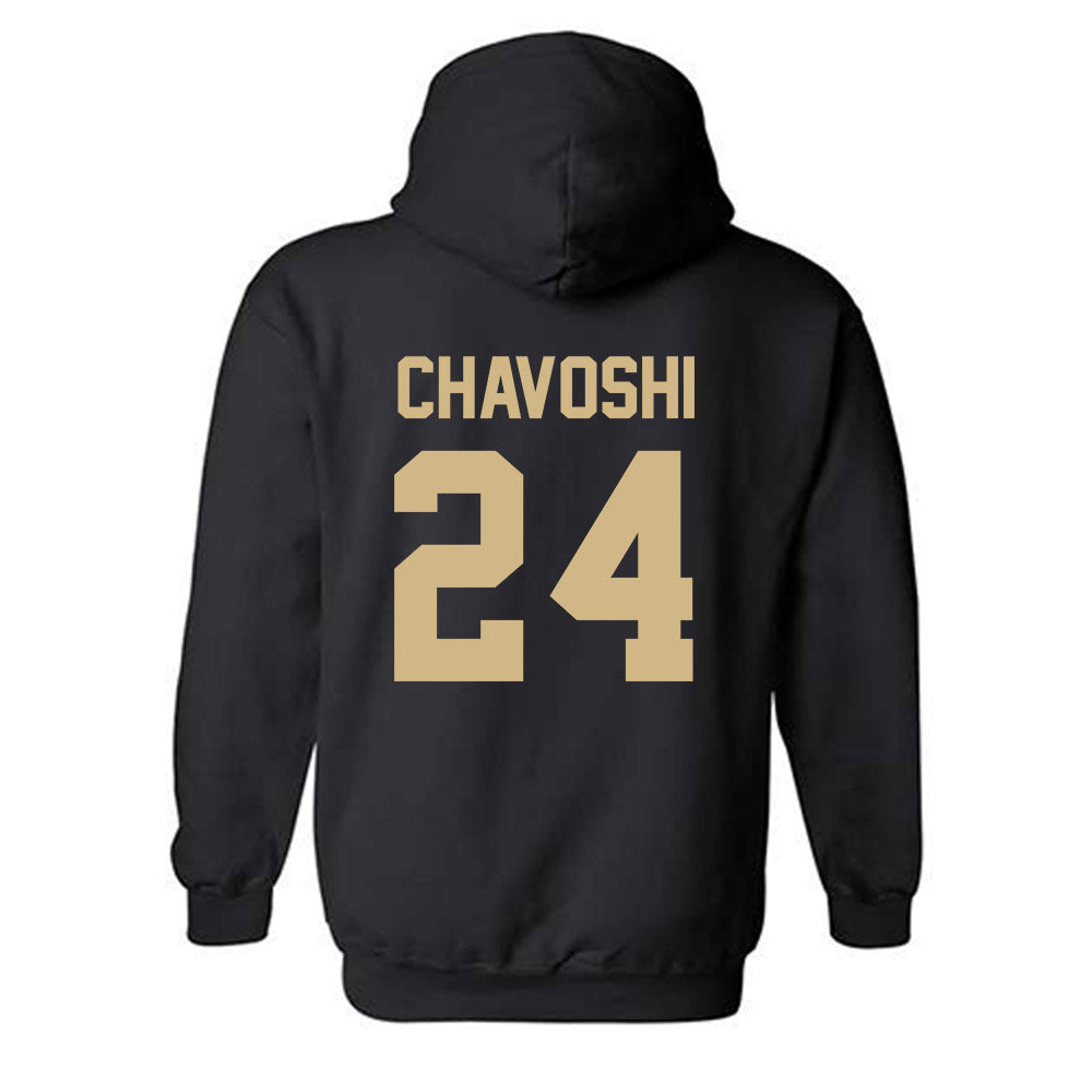 Wake Forest - NCAA Women's Soccer : Zara Chavoshi - Black Replica Hooded Sweatshirt