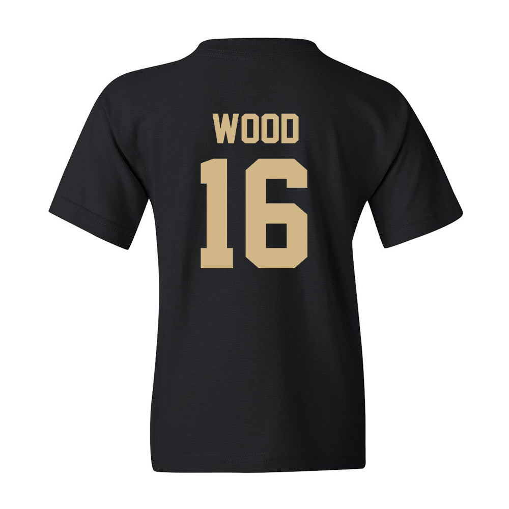 Wake Forest - NCAA Women's Soccer : Alex Wood - Black Replica Youth T-Shirt