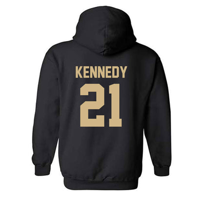 Wake Forest - NCAA Men's Soccer : Julian Kennedy - Black Replica Hooded Sweatshirt