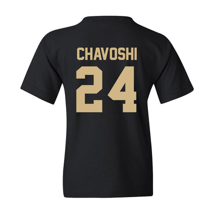 Wake Forest - NCAA Women's Soccer : Zara Chavoshi - Black Replica Youth T-Shirt