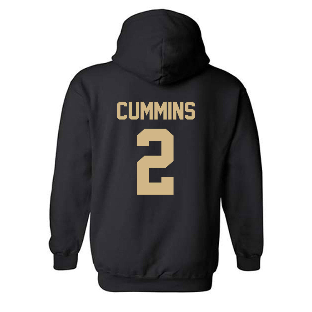 Wake Forest - NCAA Men's Soccer : Bo Cummins - Black Replica Hooded Sweatshirt