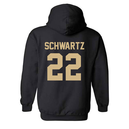 Wake Forest - NCAA Women's Soccer : Sasha Schwartz - Black Replica Hooded Sweatshirt