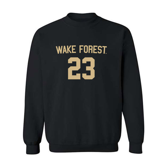 Wake Forest - NCAA Men's Soccer : Vlad Walent - Black Replica Sweatshirt