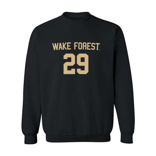 Wake Forest - NCAA Women's Soccer : Olivia DeMarinis - Black Replica Sweatshirt