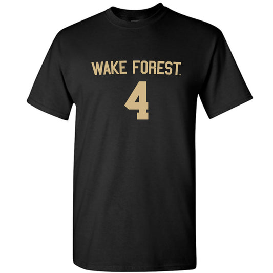 Wake Forest - NCAA Women's Soccer : Nikayla Small - Black Replica Short Sleeve T-Shirt