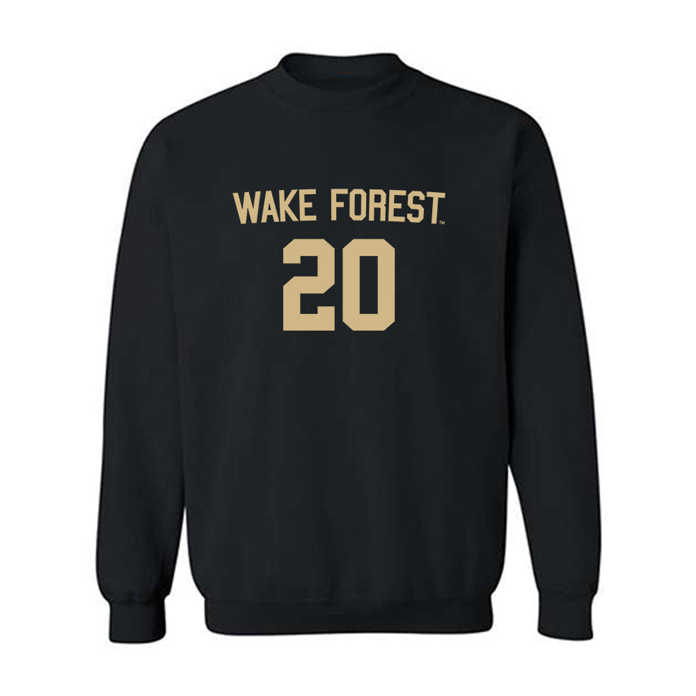 Wake Forest - NCAA Men's Soccer : Ryan Fessler - Black Replica Sweatshirt