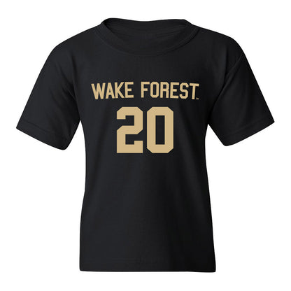 Wake Forest - NCAA Women's Soccer : Hannah Johnson - Black Replica Youth T-Shirt