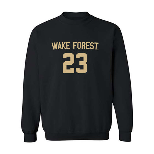 Wake Forest - NCAA Women's Soccer : Allison Schmidt - Black Replica Sweatshirt