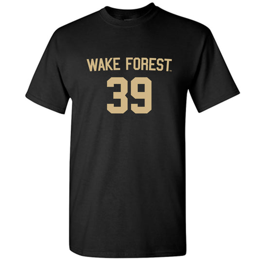 Wake Forest - NCAA Women's Soccer : Laine DeNatale - Black Replica Short Sleeve T-Shirt