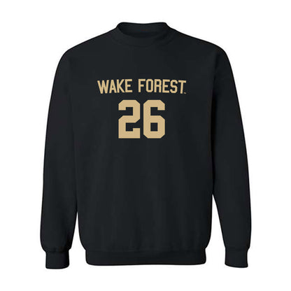 Wake Forest - NCAA Women's Soccer : Taryn Chance - Black Replica Sweatshirt
