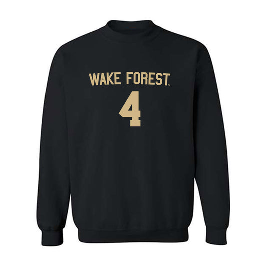 Wake Forest - NCAA Women's Soccer : Nikayla Small - Black Replica Sweatshirt