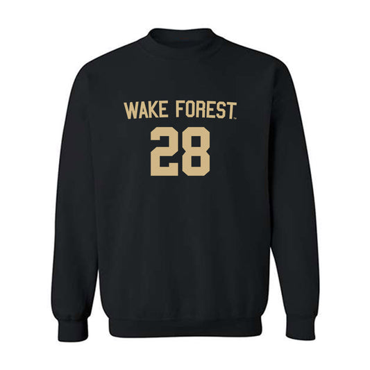 Wake Forest - NCAA Women's Soccer : Carly Wilson - Black Replica Sweatshirt