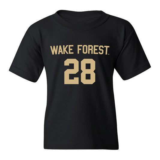 Wake Forest - NCAA Women's Soccer : Carly Wilson - Black Replica Youth T-Shirt