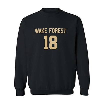 Wake Forest - NCAA Women's Soccer : Kate Dobsch - Black Replica Sweatshirt