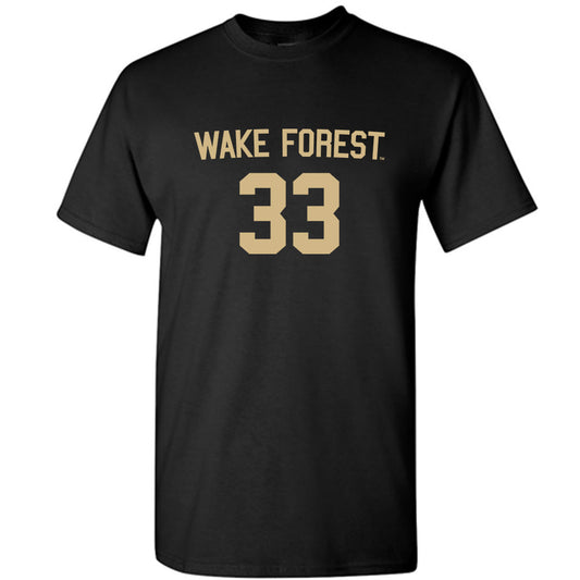 Wake Forest - NCAA Women's Soccer : Abbie Colton - Black Replica Short Sleeve T-Shirt