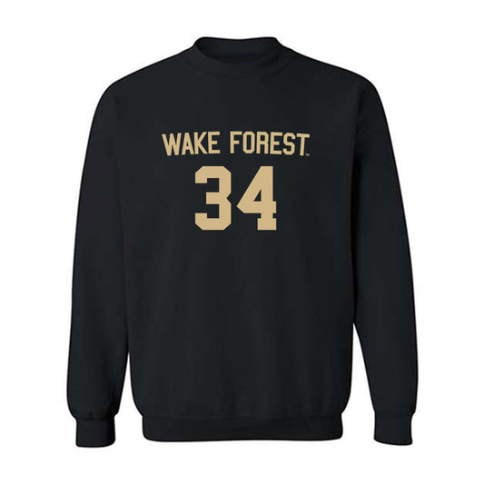 Wake Forest - NCAA Women's Soccer : Laurel Ansbrow - Black Replica Sweatshirt