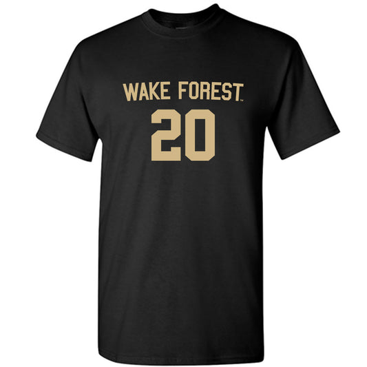 Wake Forest - NCAA Men's Soccer : Ryan Fessler - Black Replica Short Sleeve T-Shirt