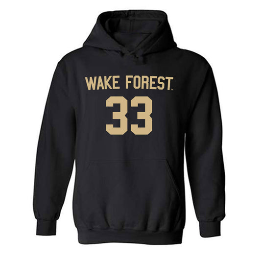 Wake Forest - NCAA Women's Soccer : Abbie Colton - Black Replica Hooded Sweatshirt