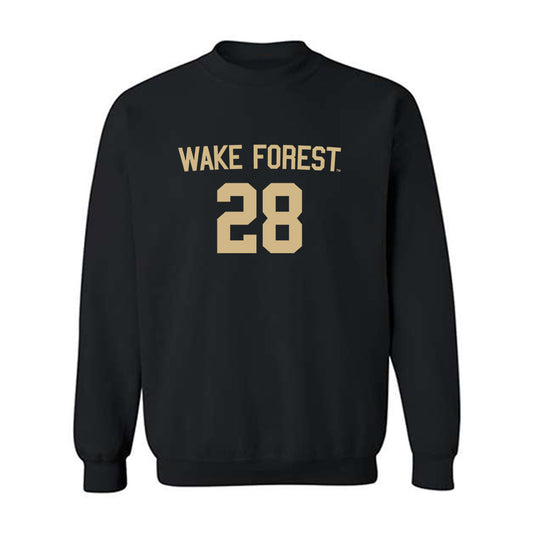 Wake Forest - NCAA Men's Soccer : Nicolas Mancilla - Black Replica Sweatshirt