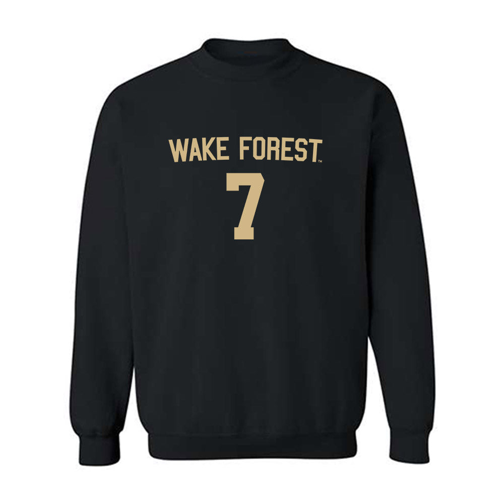 Wake Forest - NCAA Women's Soccer : Kristin Johnson - Black Replica Sweatshirt