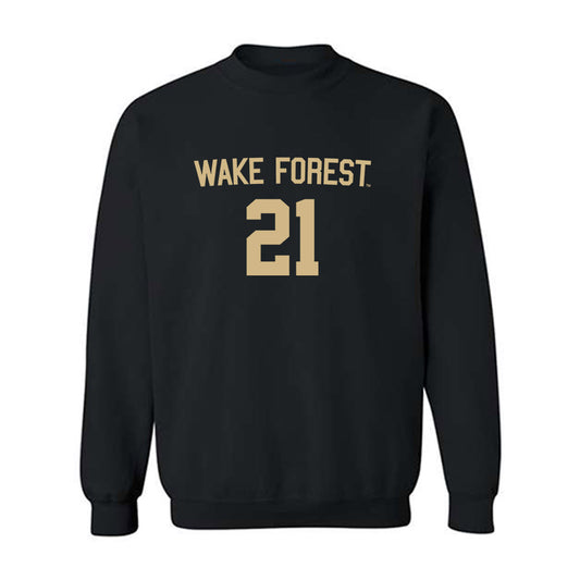 Wake Forest - NCAA Women's Soccer : Baylor Goldthwaite - Black Replica Sweatshirt