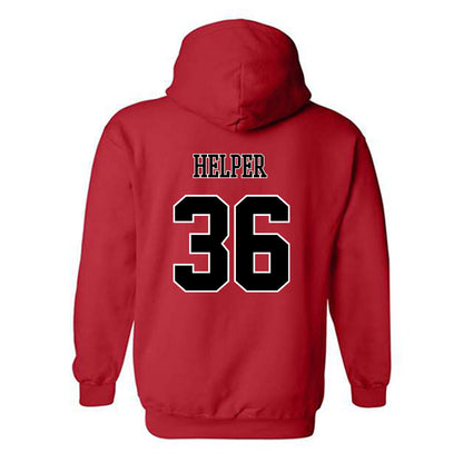 Nicholls State - NCAA Football : Justin Helper - Red Classic Fashion Hooded Sweatshirt