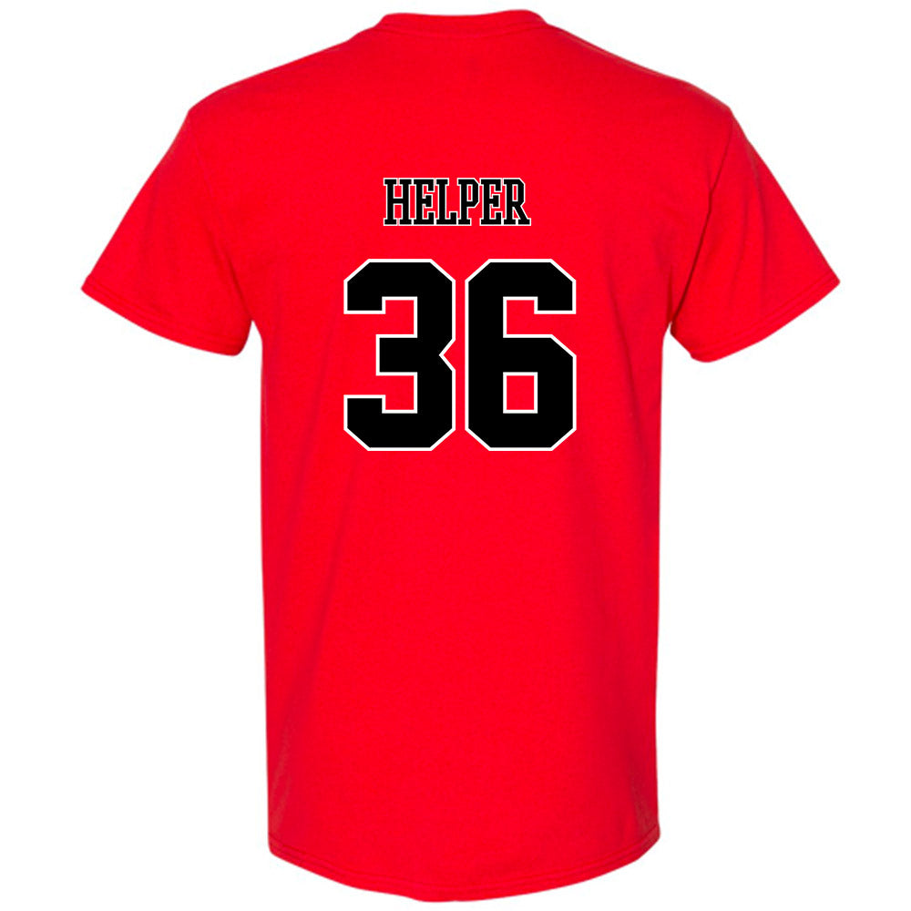 Nicholls State - NCAA Football : Justin Helper - Red Classic Fashion Short Sleeve T-Shirt