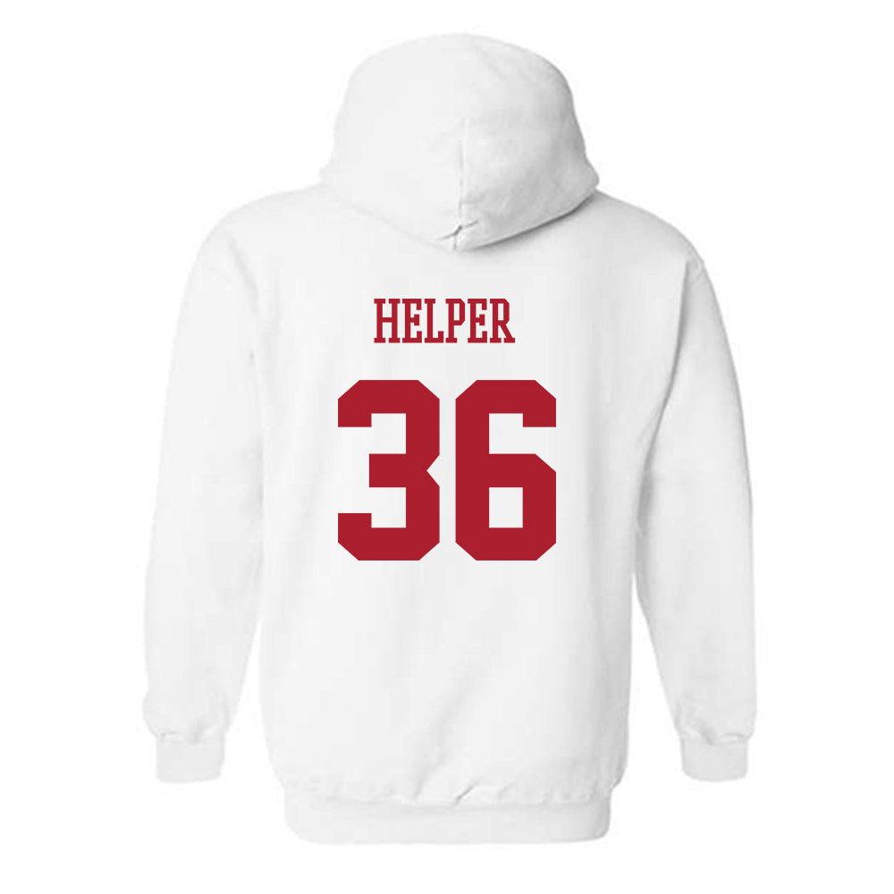 Nicholls State - NCAA Football : Justin Helper - White Classic Fashion Hooded Sweatshirt