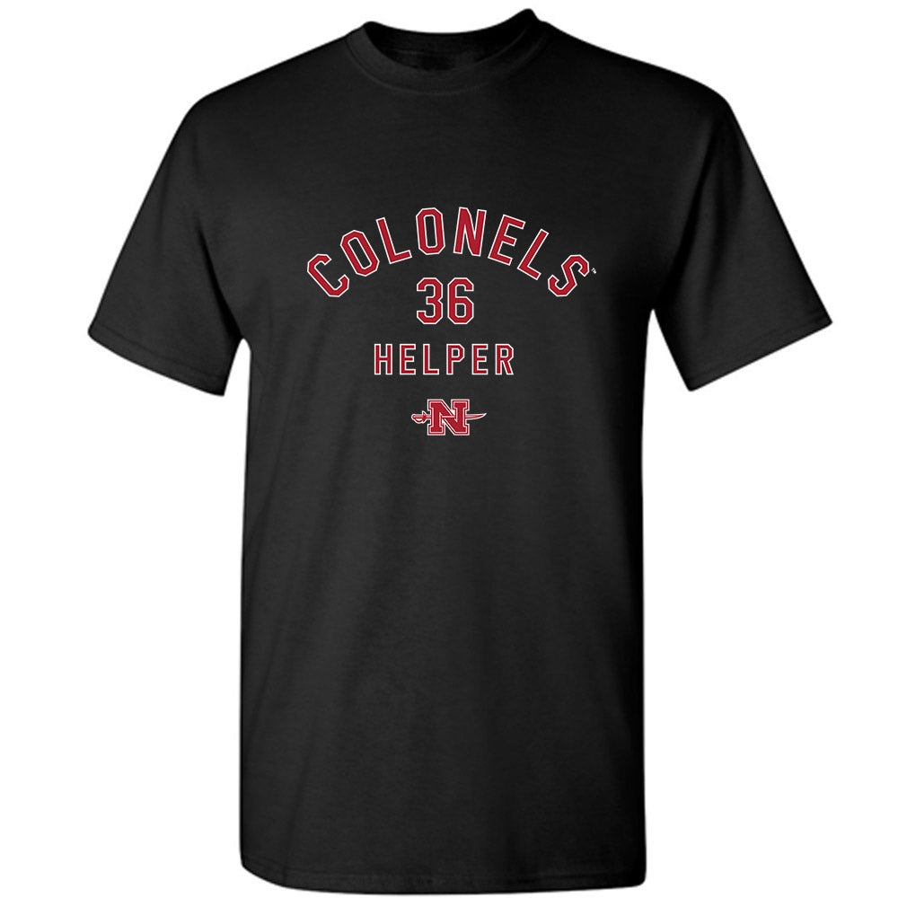 Nicholls State - NCAA Football : Justin Helper - Black Classic Fashion Short Sleeve T-Shirt