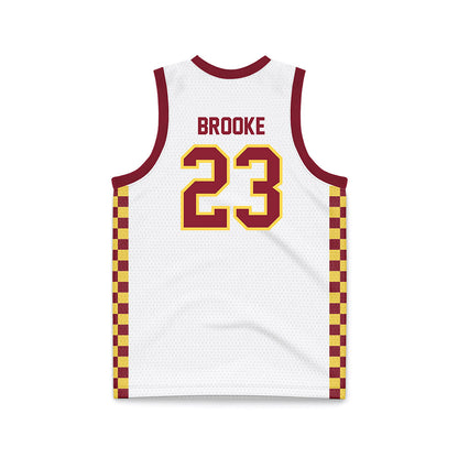 NSU - NCAA Men's Basketball : Devon Brooke - White Jersey