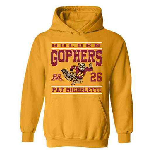 Minnesota - NCAA Men's Ice Hockey : Pat Micheletti - Hooded Sweatshirt Classic Fashion Shersey